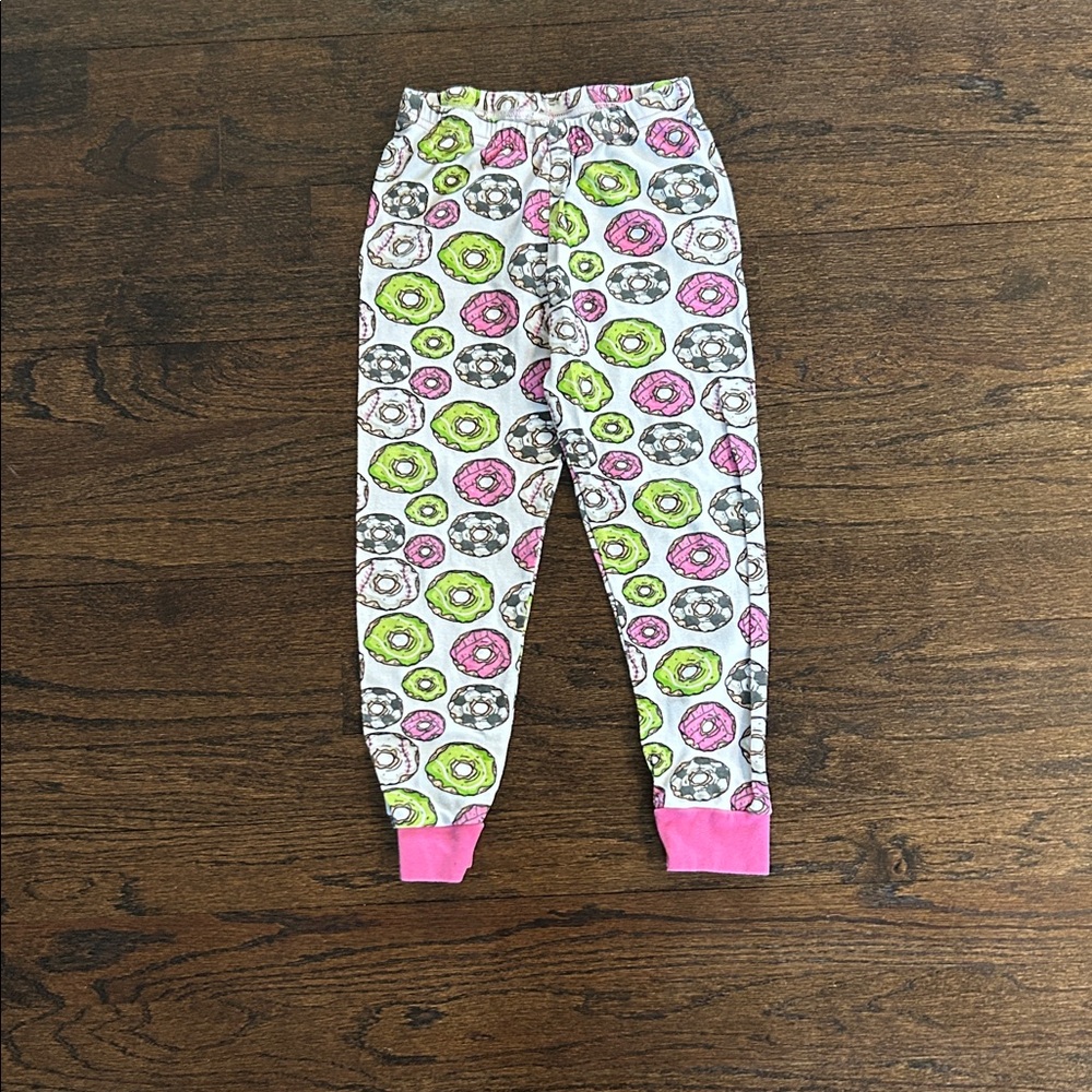 Baby Steps Girls Sport Donut Print Pajama Set - Pink & Green Size 4 - Picture 8 of 11